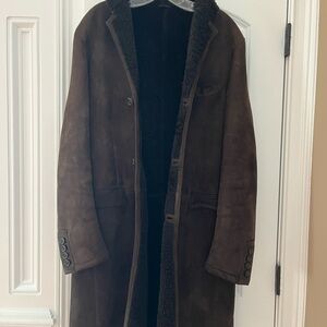 Men's Dark Brown Shearling Coat